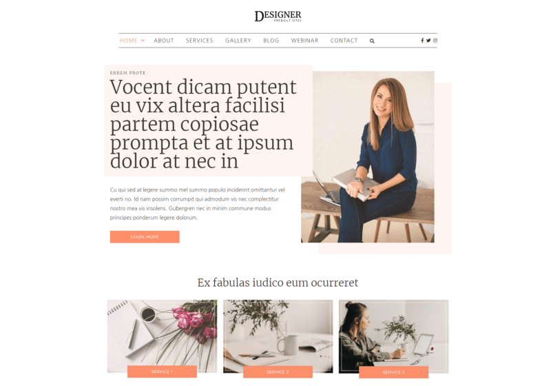 Designer theme - Featured Image